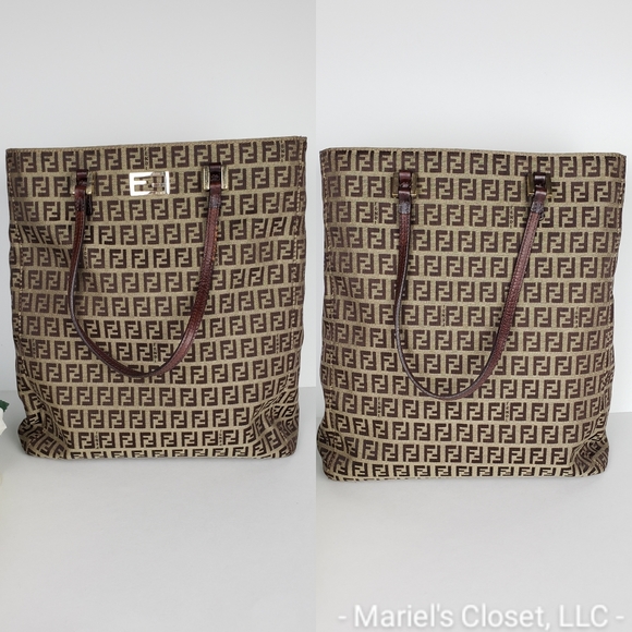 Authentic Fendi Zucca Tote with Dustbag #2711M - Picture 3 of 8